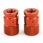 2X CNC Orange Anti-Theft Tire Valve Stem Caps for Car Truck Bike Motorcycle T9