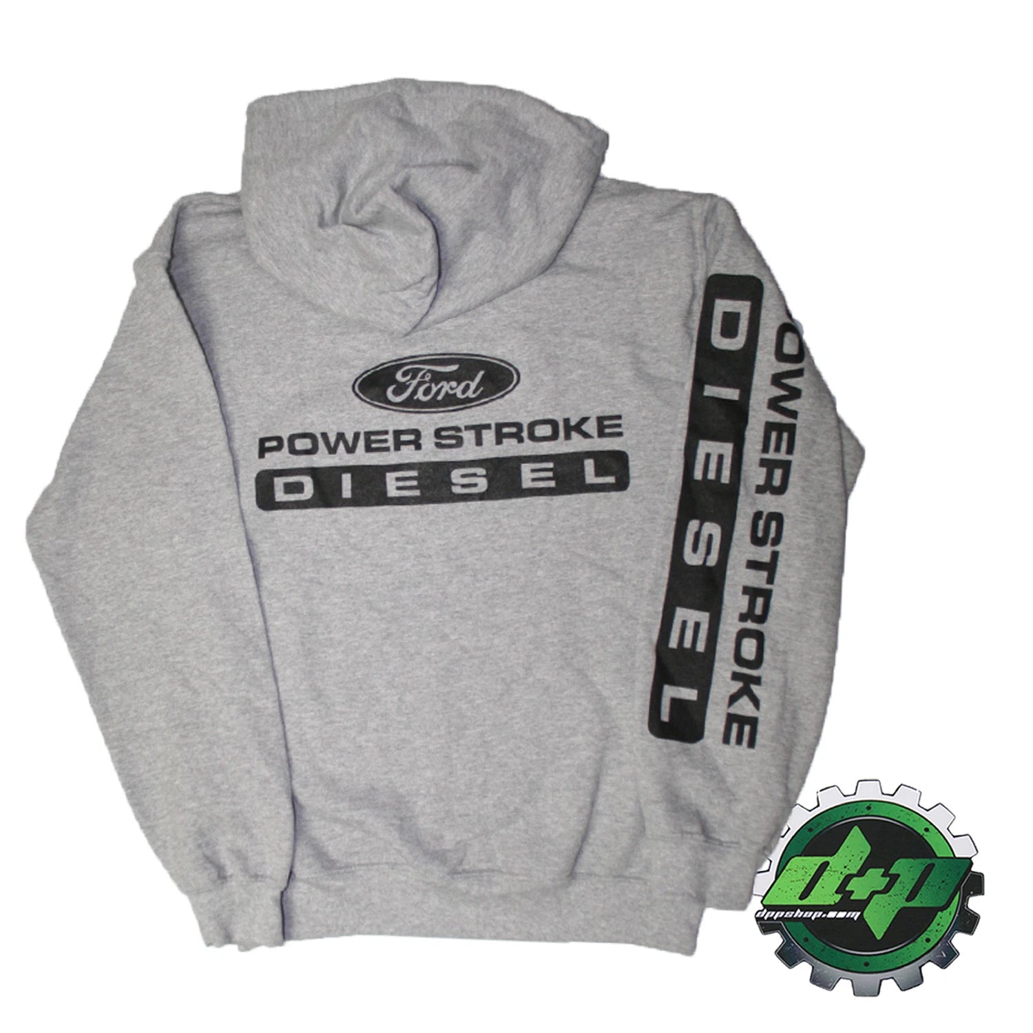 XLarge Lt Gray Hoodie for Ford Powerstroke Diesel
