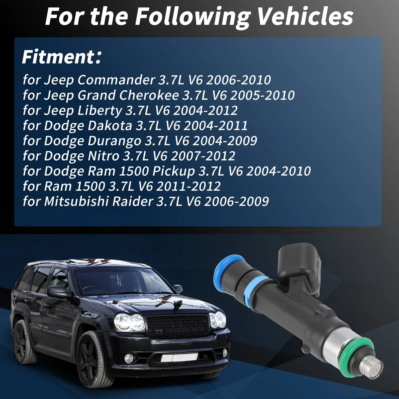 Fuel Injector for Jeep Grand Cherokee, Liberty, Commander, Dodge Nitro 3.7L (2005–2010)