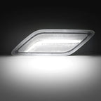 2X White LED Clear Side Marker Light for Mercedes Benz W212 Sedan Wagon (2010–2013)