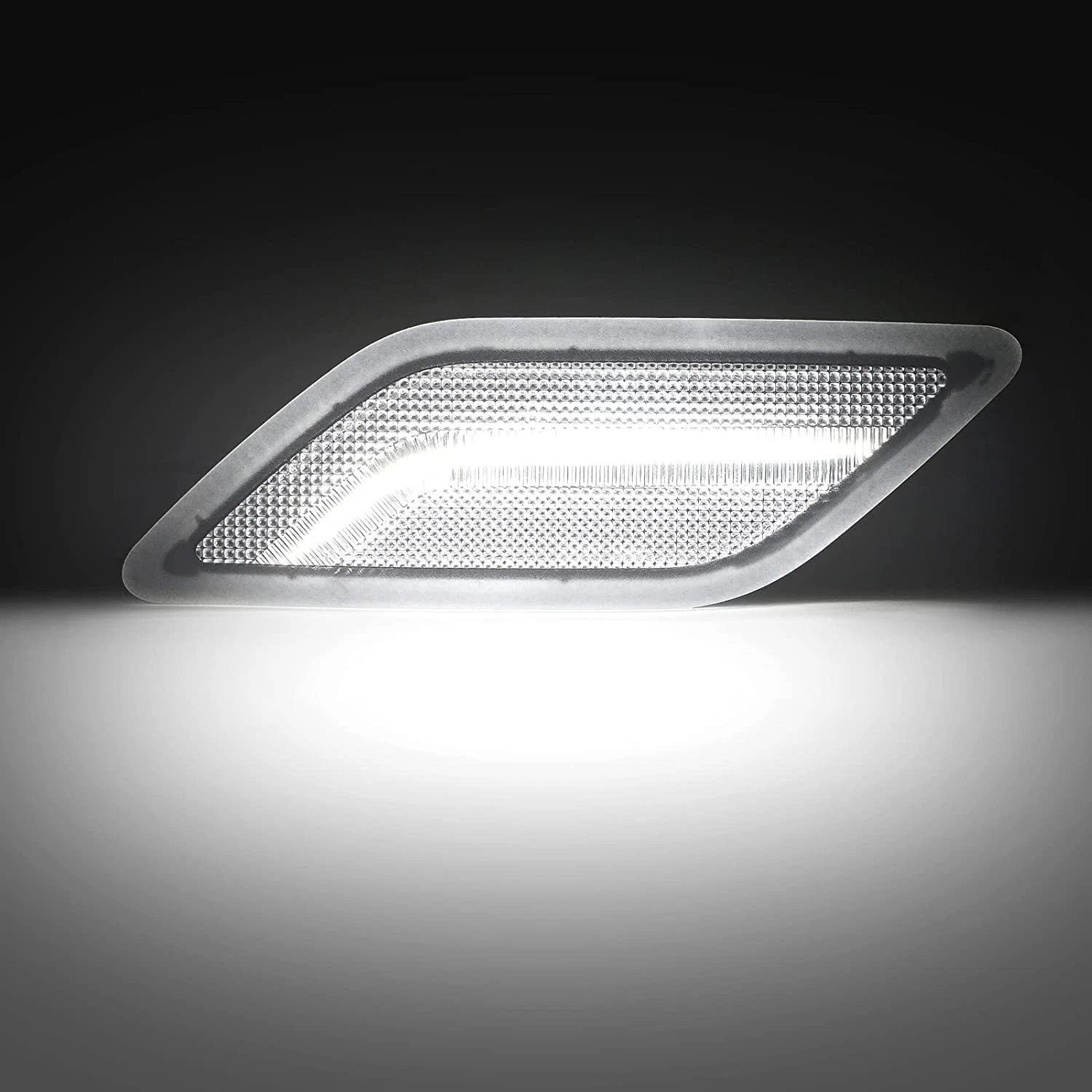 2X White LED Clear Side Marker Light for Mercedes Benz W212 Sedan Wagon (2010–2013)