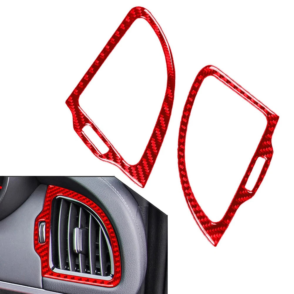 Dashboard Air Vent Outlet Cover Trim RHD for Kia Stinger (2018–2023) Red