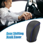 Gear Shift Lever Cover for Volkswagen Atlas (2018–2022) - Black, Blue Stitches