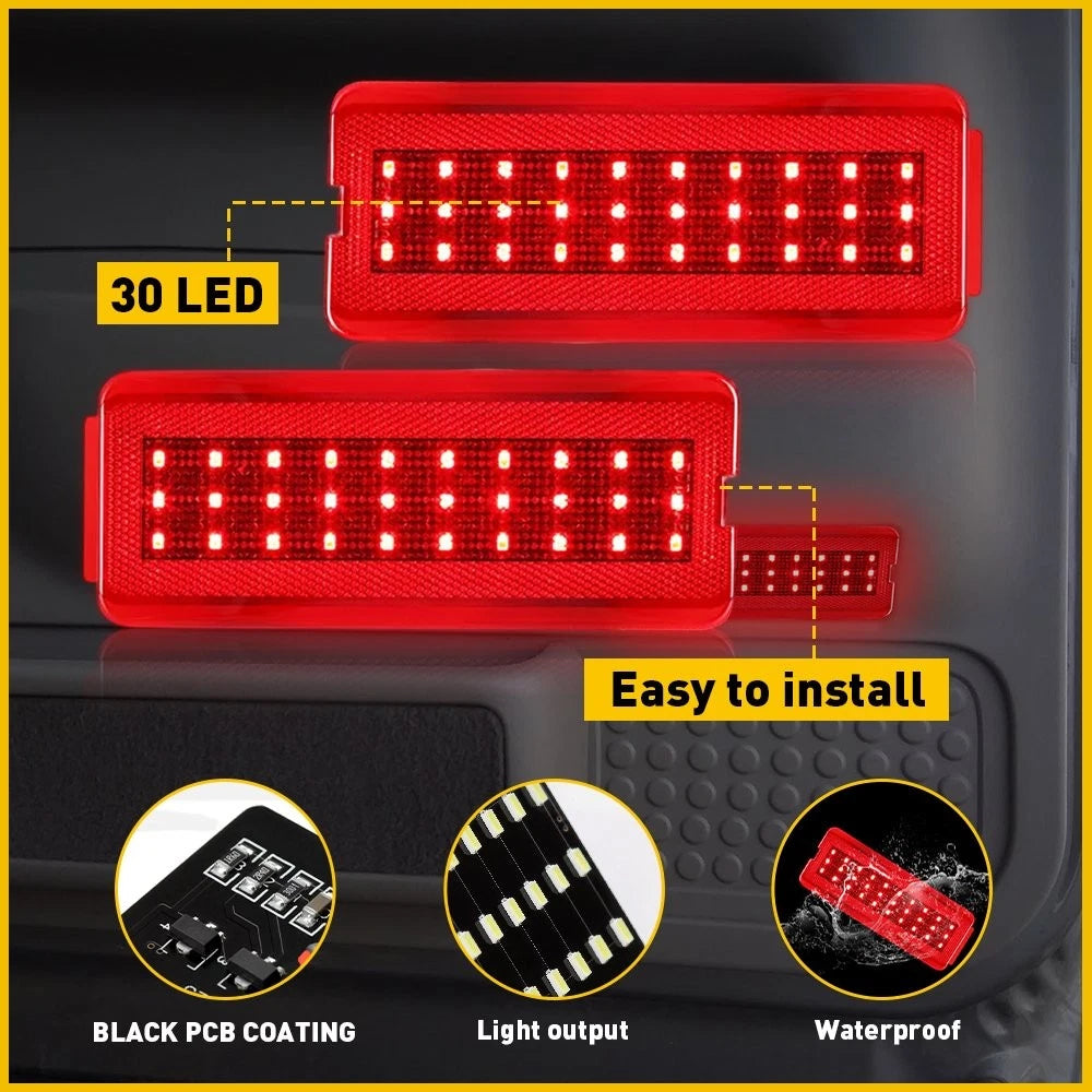 2X LED Interior Door Panel Courtesy Light for Ford F250 F350 (1997–2003)