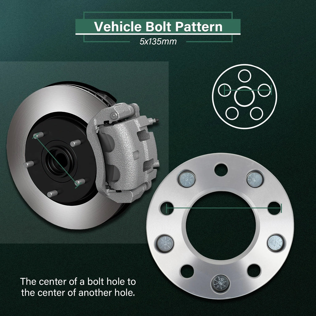 4X 1.5" Wheel Adapters 5x135 to 5x139.7 for Ford F150 Expedition (2004–2023)