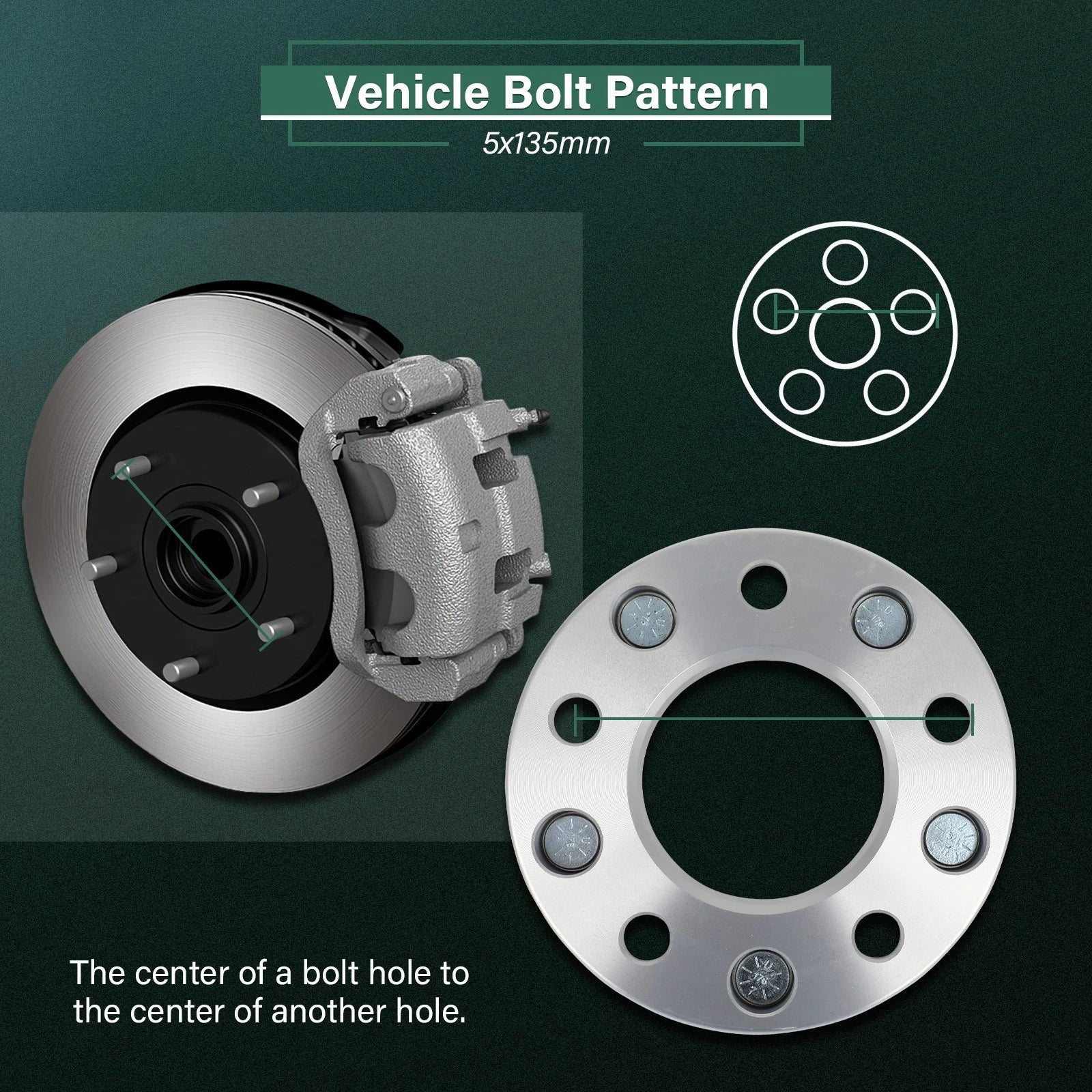 4X 1.5" Wheel Adapters 5x135 to 5x139.7 for Ford F150 Expedition (2004–2023)
