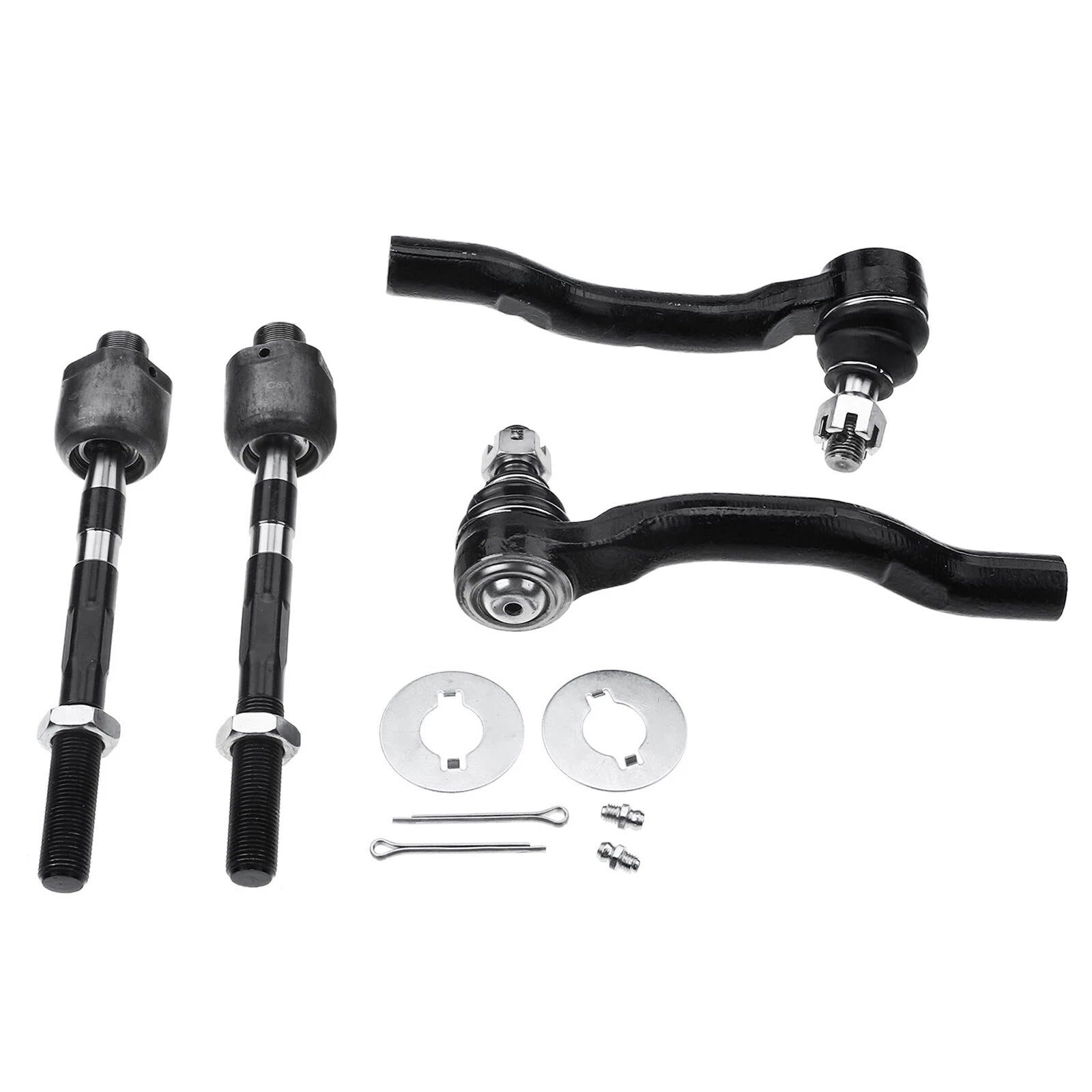 Set of 4 Inner & Outer Tie Rod Ends for Nissan Frontier Pathfinder (2005–2019)