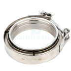 3.5" Zinc Plated Iron V-Band Turbo Pipe Exhaust Flange Clamp Universal