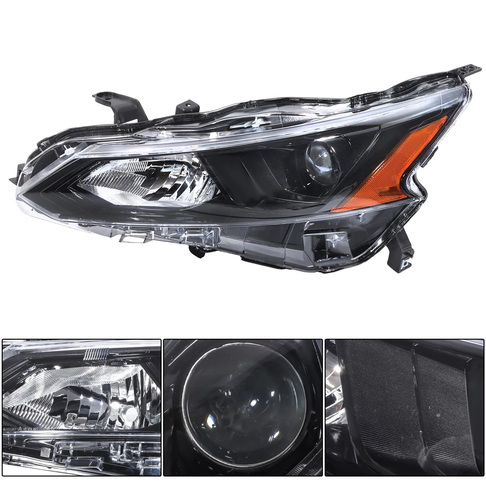 Clear Lens Black Left Side Headlight Assembly for Nissan Altima (2022)