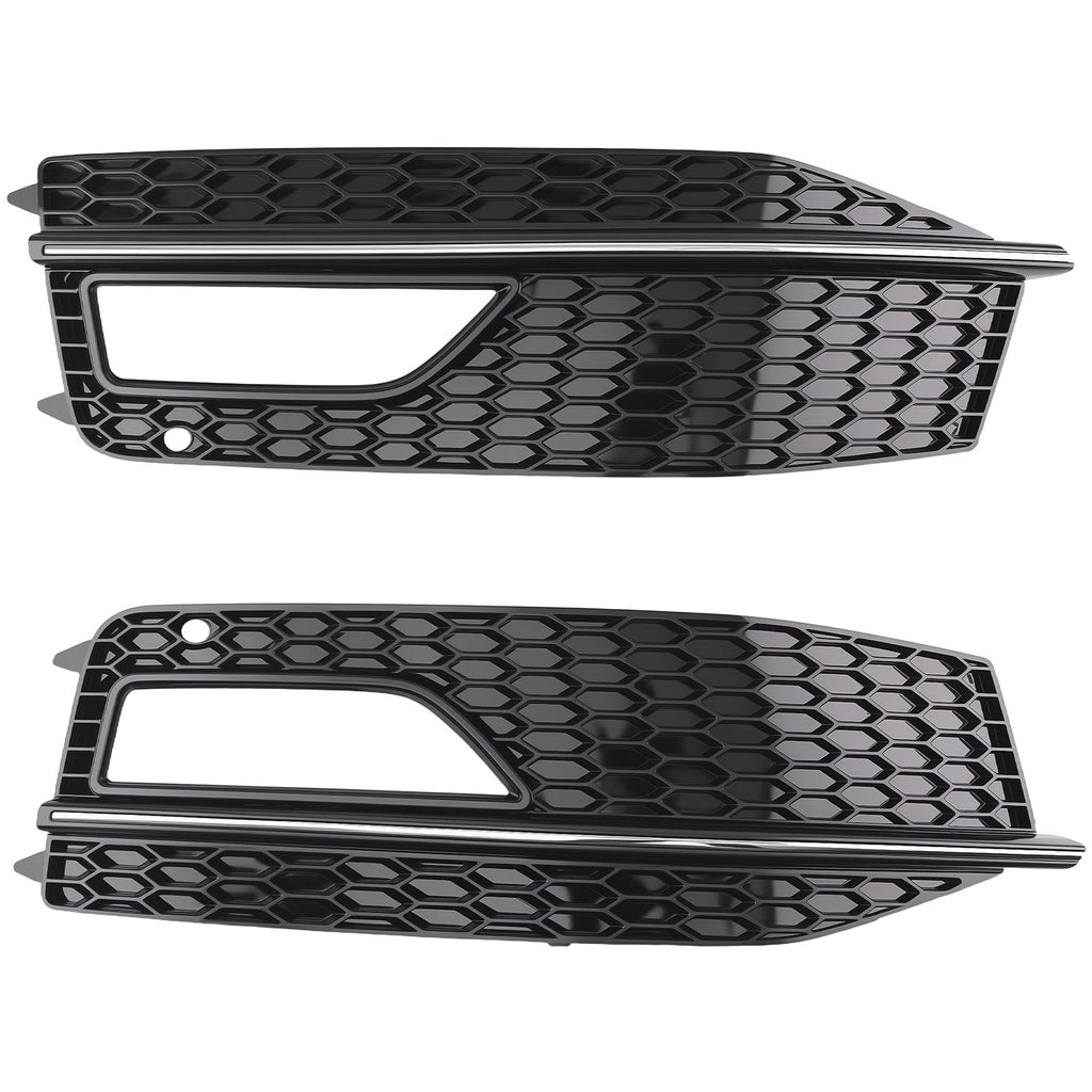 Front Bumper Fog Light Grille Cover for Audi A4 (2013–2016)