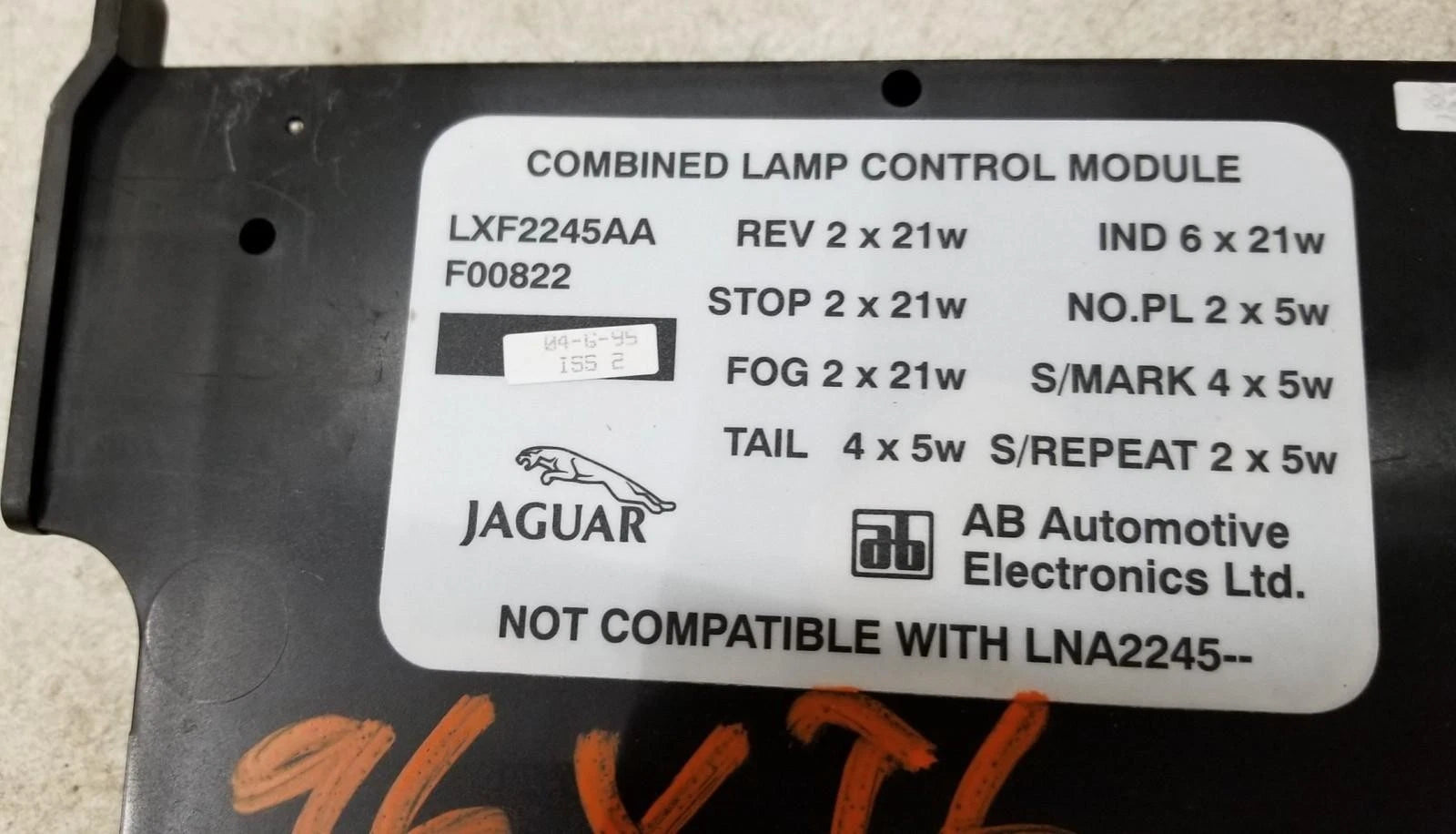 Combined Lamp Control Module for Jaguar XJ6 XJR XJ12 (1995–1997) LXF2245AA