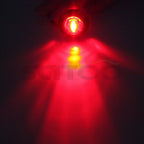 5PCS Smoke Amber LED Cab Running Marker & 4x Red Side Marker Lights for Ford Jeep