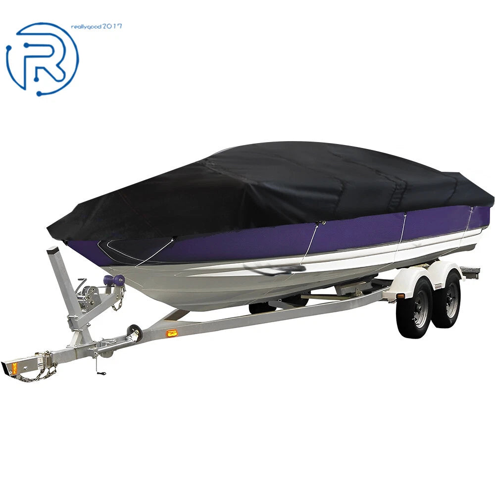 Boat Cover for Jon Boat (12FT) - Waterproof Heavy Duty Trailerable