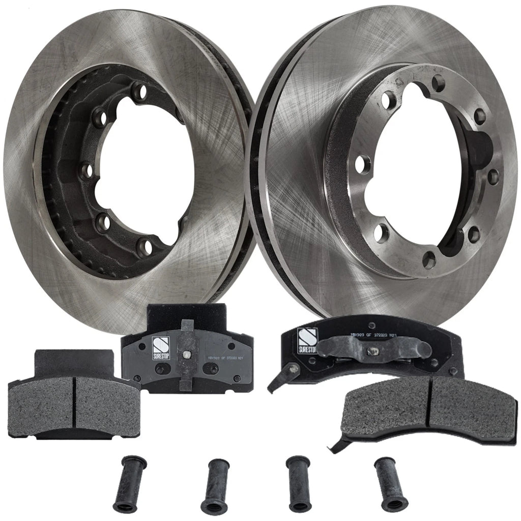 Brake Rotor and Pad Kit for GMC K3500 (1992–2000) Front Solid 4WD