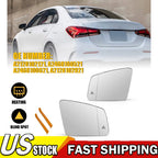 Driver Passenger Side Mirror Glass with Heat and Blind Spot for Benz E-Class (2010â2016)