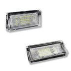 2X Full White LED License Plate Light Kit for BMW 320i 325i 330i (2006–2013)