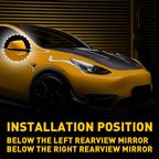 Driver Left Fender Pillar Trim Mirror Corner Molding for Tesla Model Y (2020–2023)