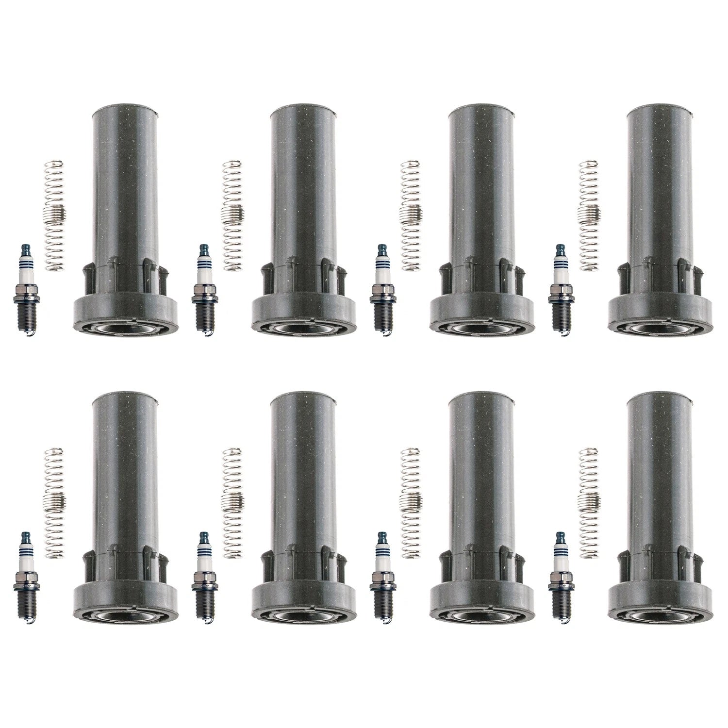 Set of 8 Denso Iridium Power Spark Plugs & Coil Boots for Dakota Ram1500 (1997–2004)