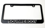 Matte Black License Plate Frame w White Outline for Chevrolet SQUAREBODY (1973–1987)