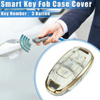 Key Fob Cover for Hyundai Accent Tucson, 3 Button TPU Gray (2010-2023)