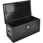 30" x 13" x 10" Black Aluminum Tool Box for Pickup Truck (Fits Most Models)