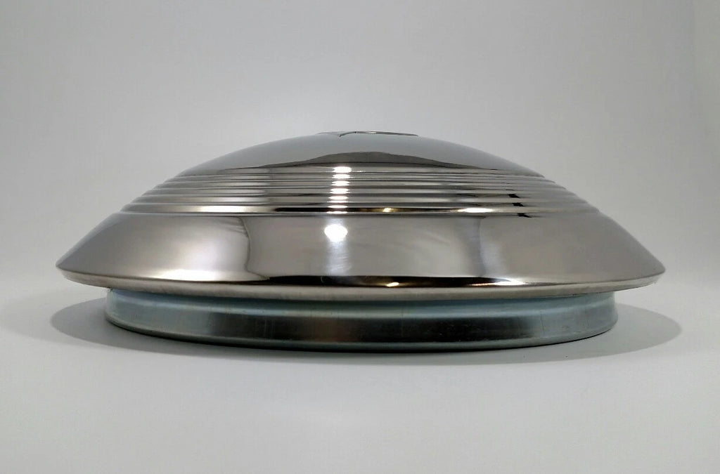 Stainless Hubcaps Pair Replacement for 1940-1941 Ford Pickup V8 Trucks