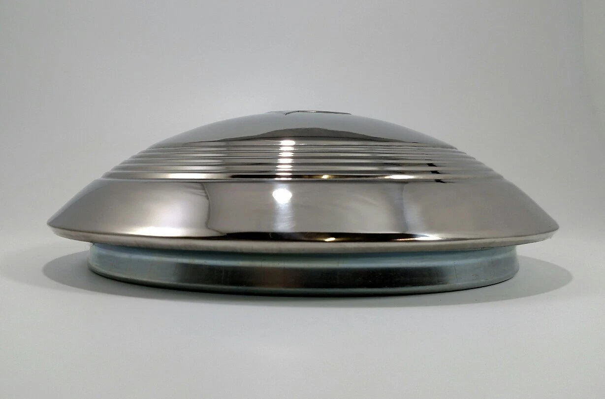 Stainless Hubcaps Pair Replacement for 1940-1941 Ford Pickup V8 Trucks