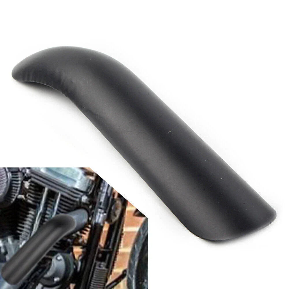 Curved Black Exhaust Muffler Pipe Heat Shield Cover for Harley