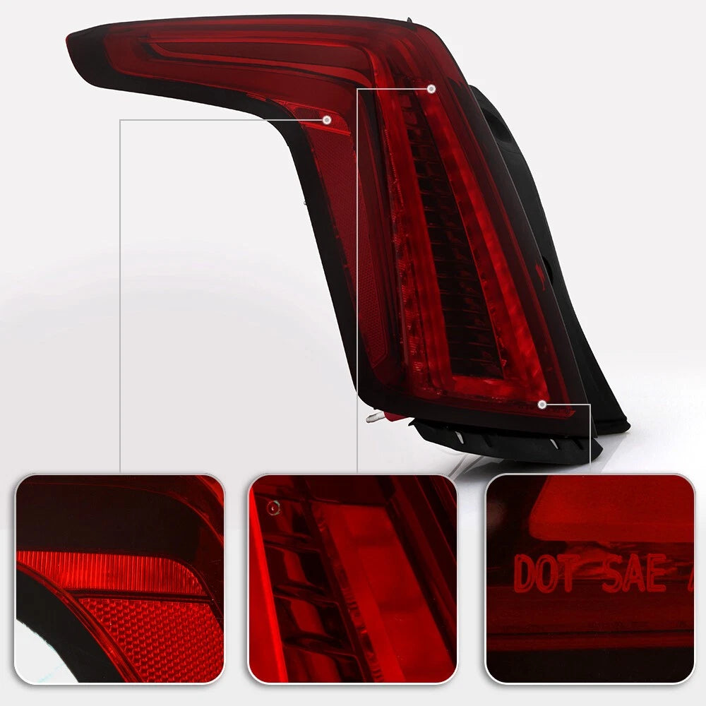 LED Tail Light Lamp Pair for Cadillac XT5 (2020–2025) Dark Red