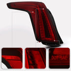 LED Tail Light Lamp Pair for Cadillac XT5 (2020–2025) Dark Red