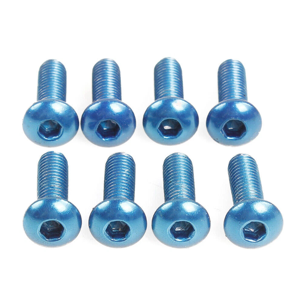 Set of 8 Blue Racing Car Steering Wheel Bolts