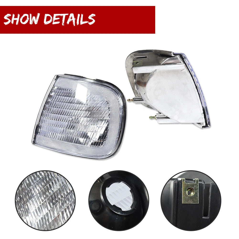2X Clear Side Marker Lights for Ford F-Series Truck