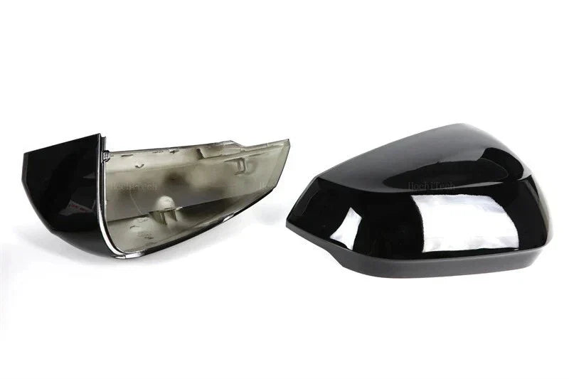 Pair Gloss Black Side Mirror Cap Covers for Audi Q2 / Q3 (2016–2025)