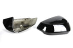 Pair Gloss Black Side Mirror Cap Covers for Audi Q2 / Q3 (2016–2025)