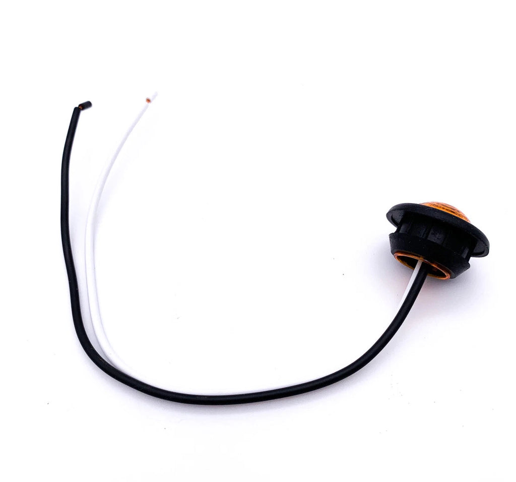 Mini Amber LED Marker Clearance Light with Grommet for Universal Fit (3/4")