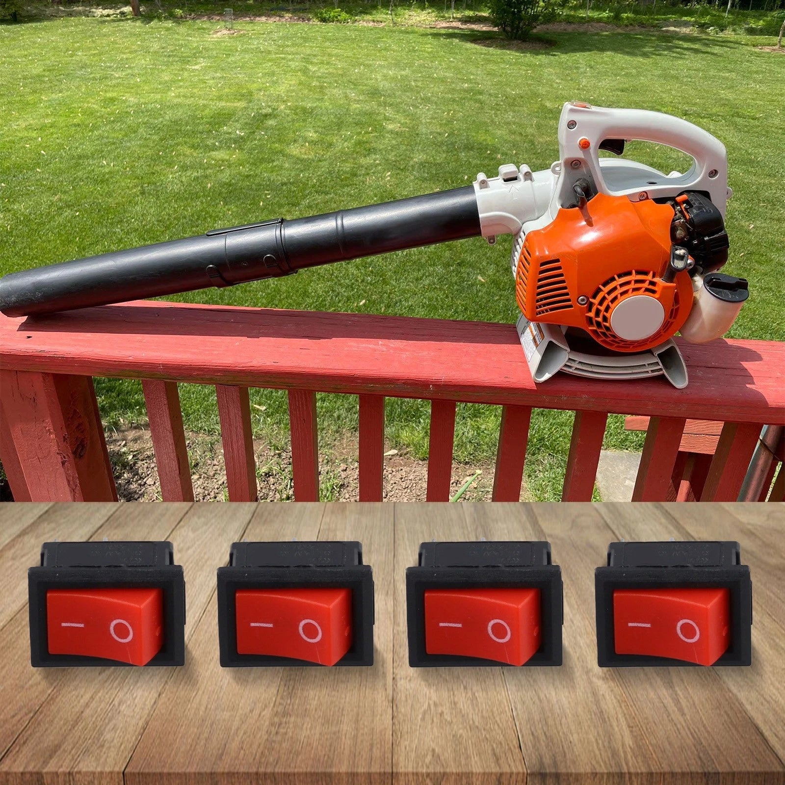 Set of 4 Stop Switches for Stihl BG55 BG65 BG85 FS55 FS46 FS45 BT45 4229 430 0203