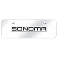 Chrome Name on Chrome Mini License Plate - Officially Licensed for GMC Sonoma