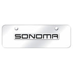 Chrome Name on Chrome Mini License Plate - Officially Licensed for GMC Sonoma