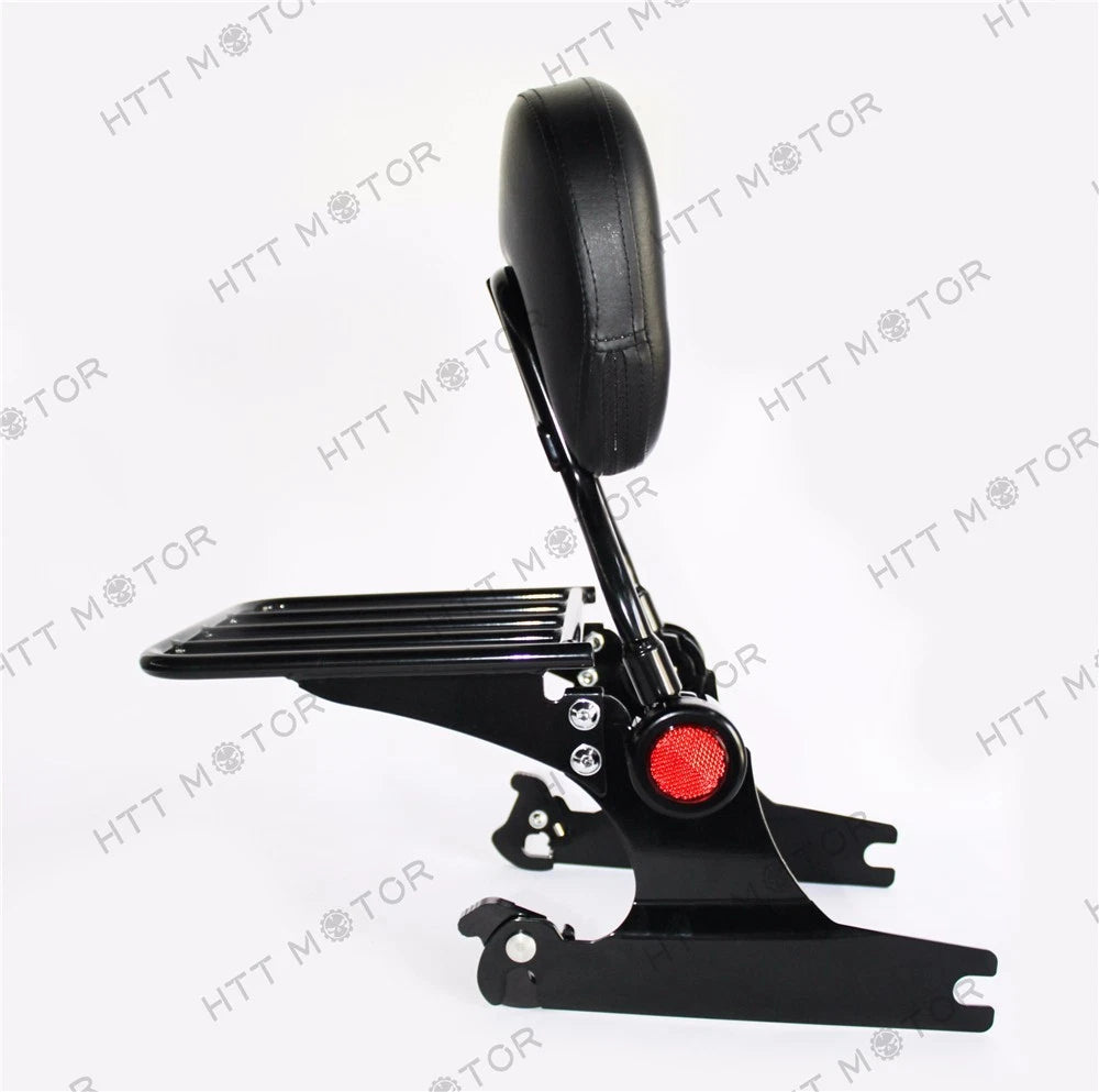 Detachable Backrest Sissy Bar Luggage Rack for Harley FL Softail (2006–2017)