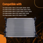 Cooling Radiator Assembly for Mercedes-Benz C63 E63 AMG (2008-2016) Aluminum