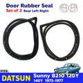 Door Rubber Weatherstrip Seal Rear L+R Fits Datsun Sunny B210 120Y 4D Sedan D05