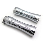 Chrome Flame Hand Grips for Honda CBR 600 F3 F4i 900 929 954 1000 RR (1997–2007)