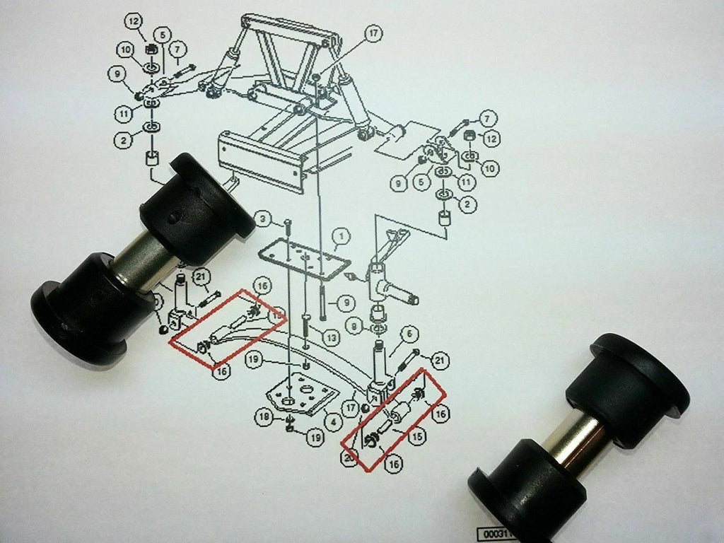Front Leaf Spring & Upper A Arm Suspension Bushing Kits for Club Car DS (1992-2023)