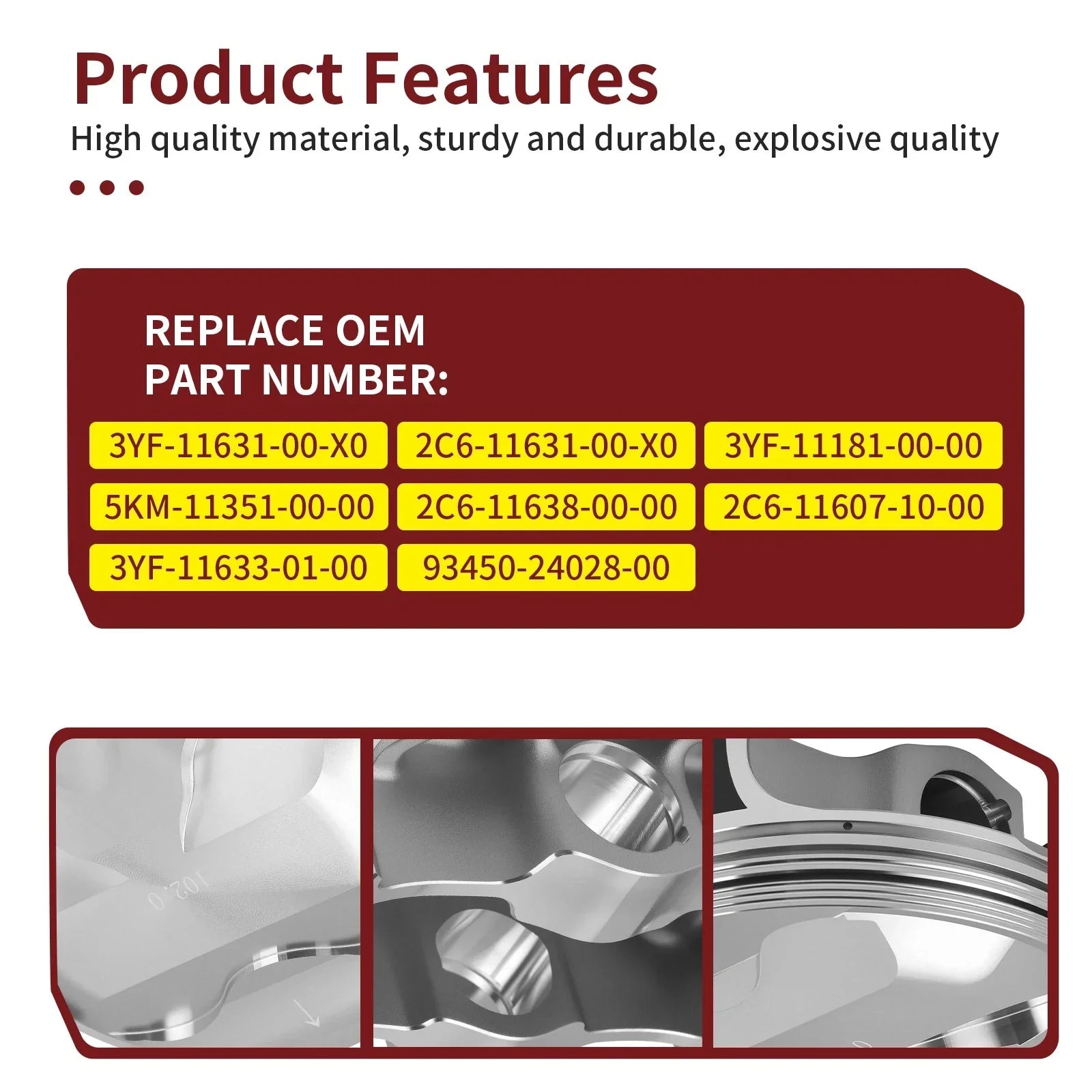 102mm Forged Piston & Top End Gasket for Yamaha Rhino YXR660 (2004–2007)