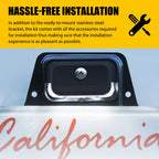 Universal LED License Plate Light for UTV ATV Truck (Black Bracket Mount)