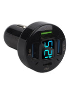 Car Charger Voltage Monitoring Aluminum Alloy PC Input 12-24V