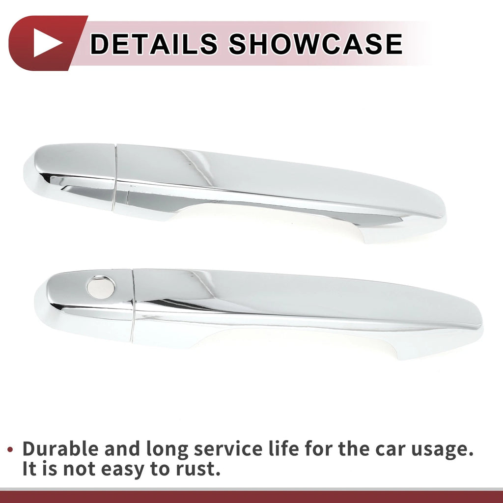Set of 4 Car Door Handle Covers for Honda CR-V (2012–2016) Silver ABS