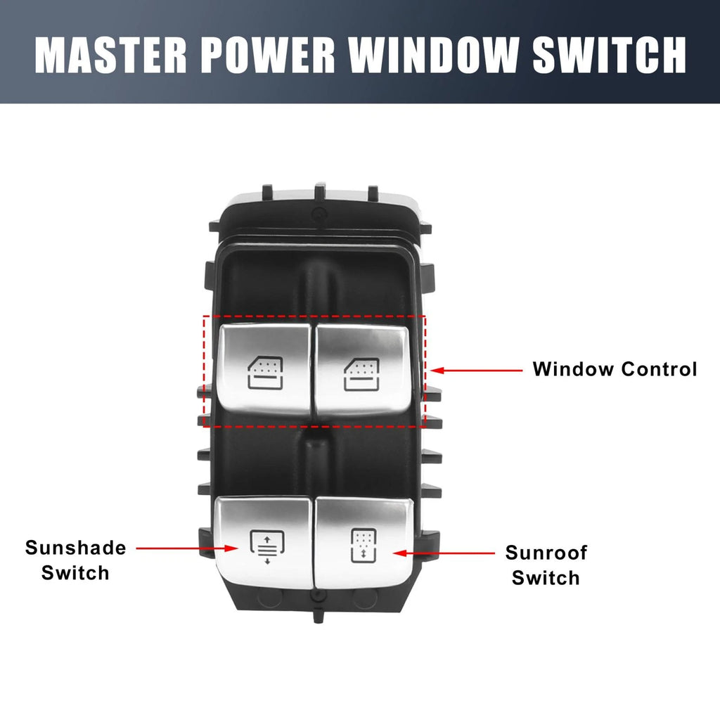 Power Window Switch 2229051505 for Mercedes-Benz S550 S63 S600 (2014–2017)