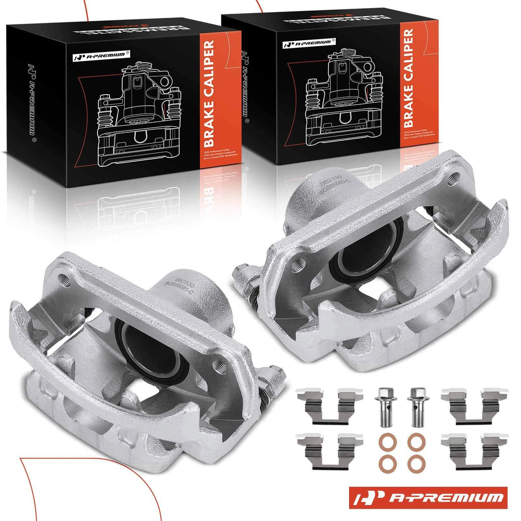 2X Front Brake Caliper with Phenolic Piston for Chevy Spark (2016–2022)
