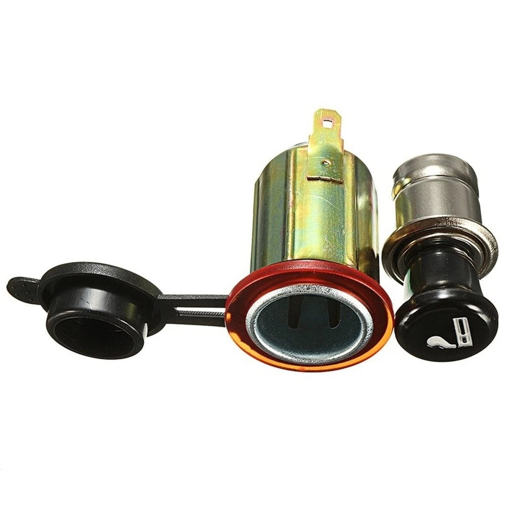 Waterproof 12V 24V Power Outlet Socket with Cover for Car Motorcycle Boat RV